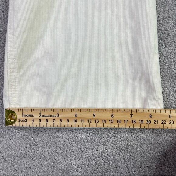 Gap Pants Women’s 25 Petite Ivory Flare High Rise Corduroy Patch Pockets Preppy - Picture 11 of 12